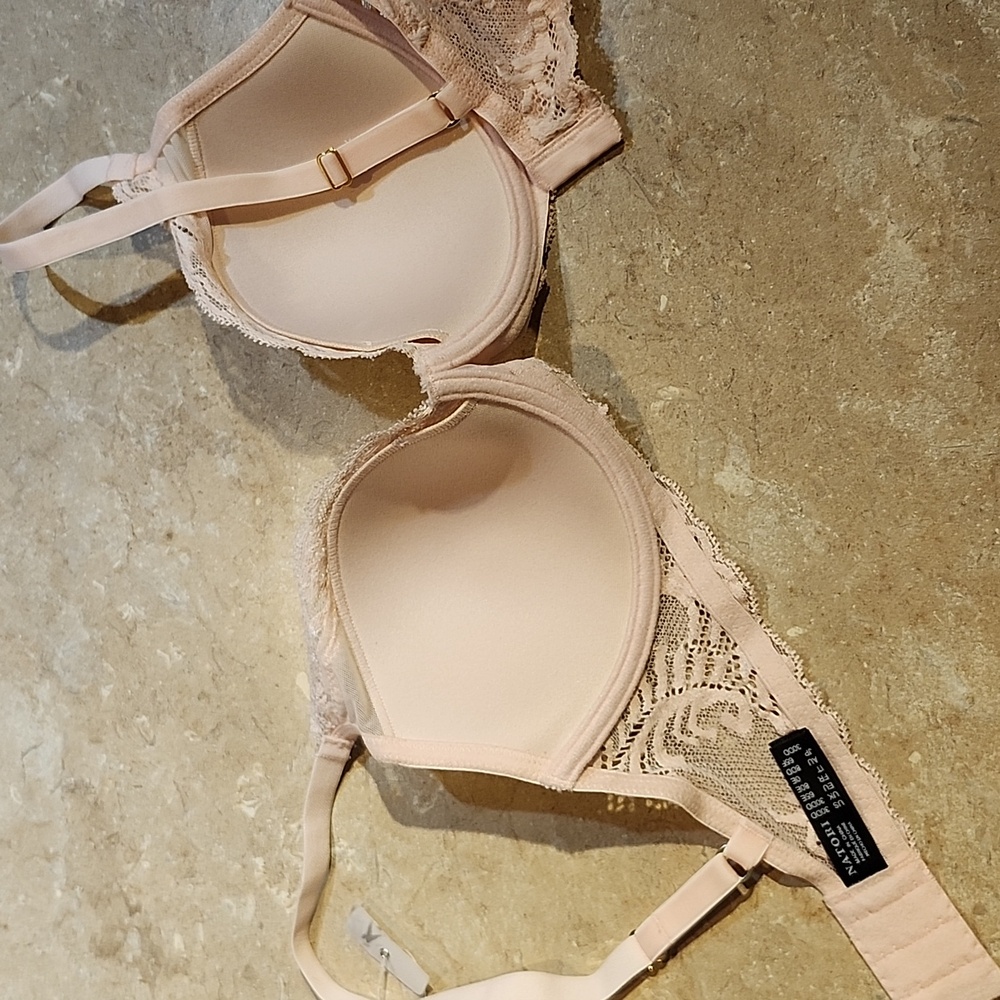 Natori Pink Feathers Plunge Bra 30DD - Picture 3 of 4